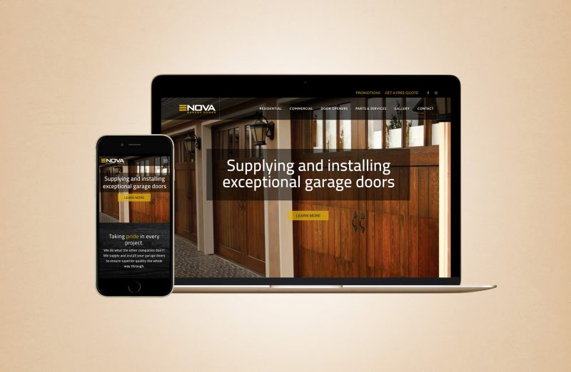 Nova Garage Doors website redesign
